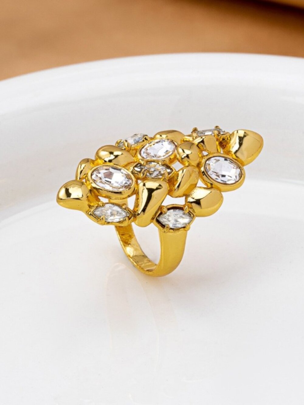 Alexis Bittar Gold Crystal Cluster Ring